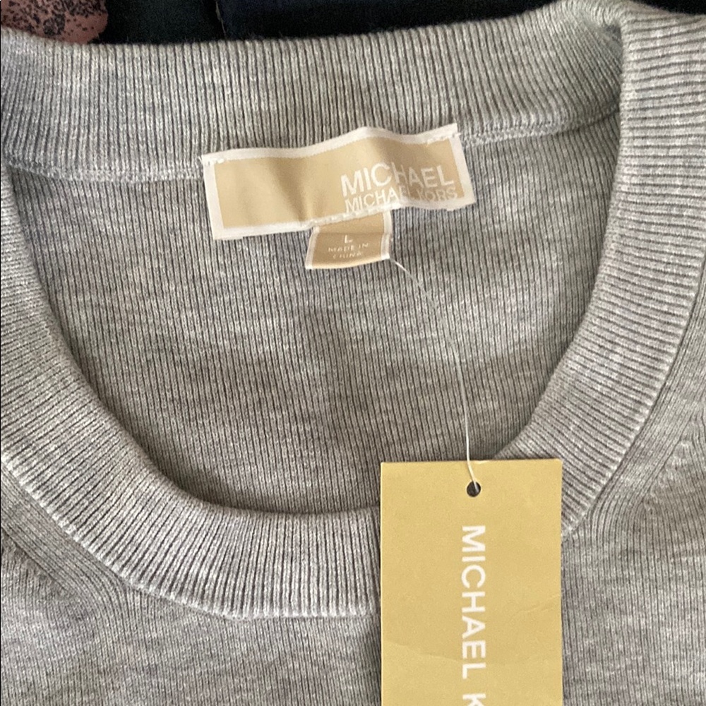 Michael Kors Collection Gray Crew Neck Sweater - Picture 2 of 4
